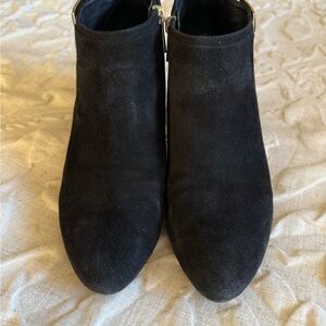 Isaac Mizrahi Black Suede Ankle Booties